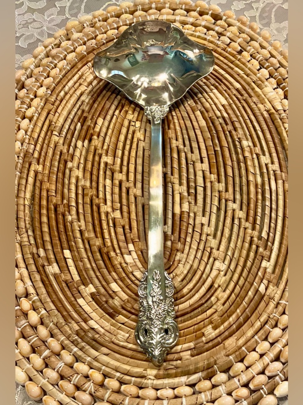 GODINGER BAROQUE SILVERPLATE PUNCHE LADLE.